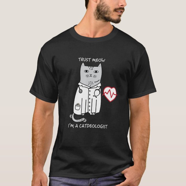Camiseta Confie Em Mim Um Catdeólogo Doutor Pet Cat Pun (Frente)