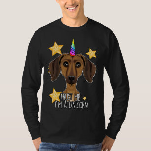 Camiseta Confie Em Mim Um Unicórnio Que Engraçado Dachshund