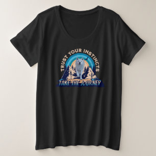 Camiseta Confie em Seus Instintos Lobo Ártico