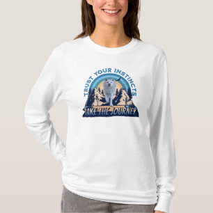 Camiseta Confie em seus instintos, Lobo Ártico