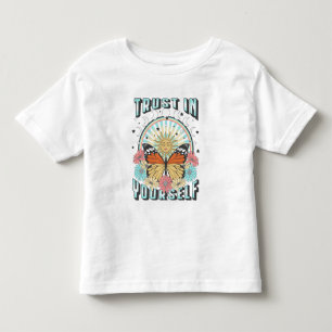Camiseta Confie em si mesmo Sol Celestial e Borboleta