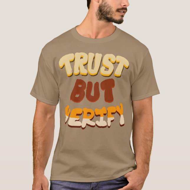 Camiseta Confie, mas verifique amigo (Frente)