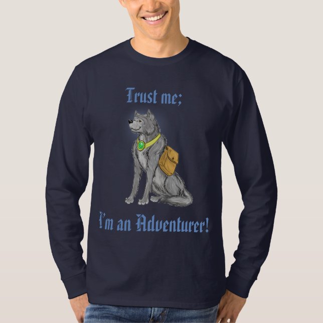 Camiseta Confie-me; Eu sou um aventureiro! (Frente)