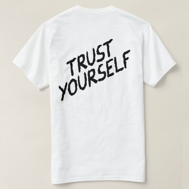 Camiseta Confie na Sua Magia - Desenho Inspirador de Autocr (Verso do Design)