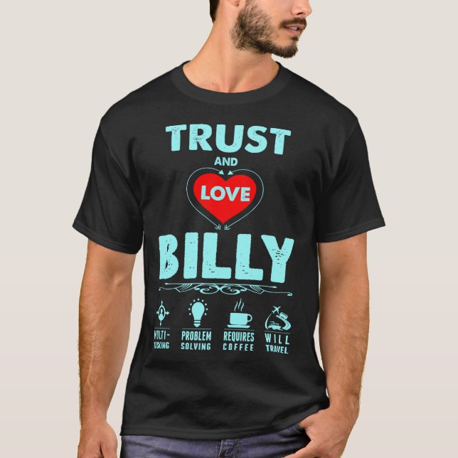 Camiseta Confie no amor Billy Multitarefa presente (Frente)