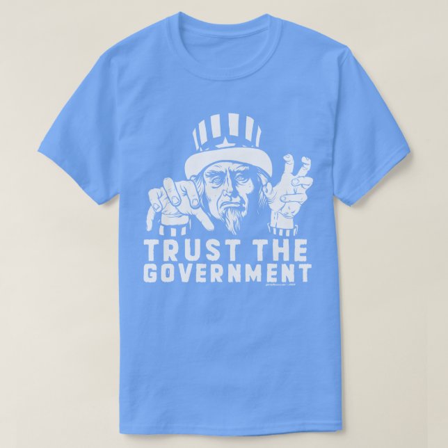Camiseta Confie no Governo Zombie Tio Sam (Frente do Design)