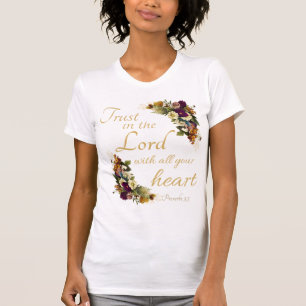 Camiseta Confie no LORD com todo o seu coração para as mu