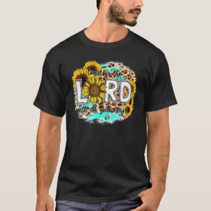 Camiseta Confie no Senhor Girassol Com Todo o Seu Coração L