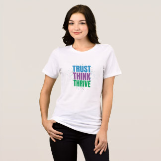 Camiseta Confie Pense Prospere – Design de Citação Motivaci