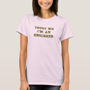 Camiseta Confie que eu mim é um engenheiro (marrom)
