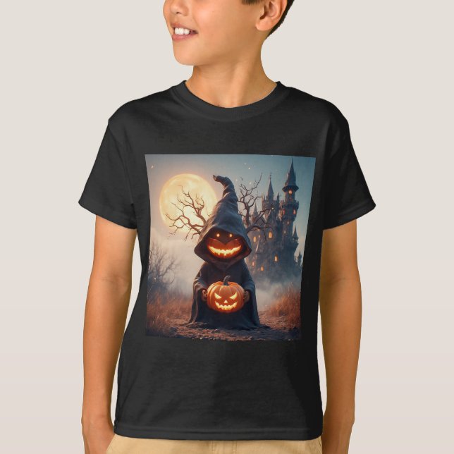 Camiseta Configuração de Spooky Halloween (Frente)