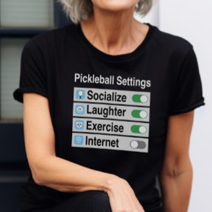 Camiseta Configurações de Pickleball Socialize o Exercício