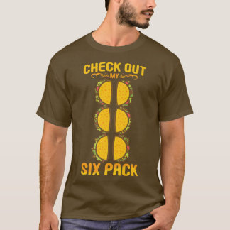 Camiseta Confira meu pacote engraçado de 6 Gym com taco de