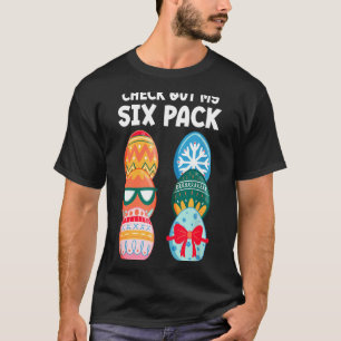 Camiseta Confira Meu Six Pack Diversão Ovo de Páscoa Abs Tr