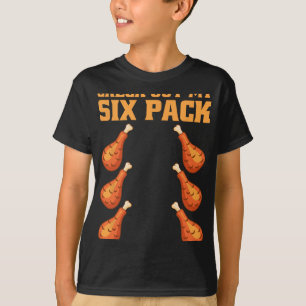 Camiseta Confira Meu Six Pack Frango Funil Drumstick Academ