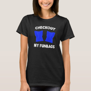 Camiseta Confira Minha Diversão sacos Cornhole Equipe Saco 
