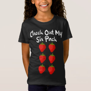 Camiseta Confira Minha Seis Embalagens Engraçada De Morango