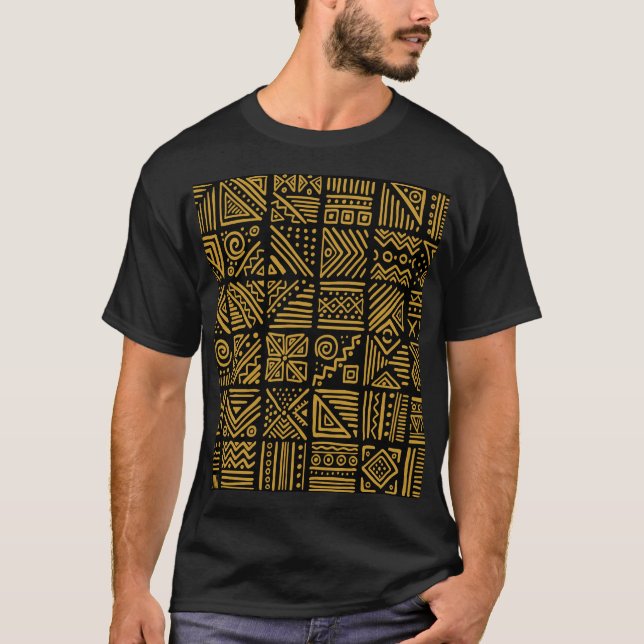 Camiseta Conflito africano: tribal étnico sem descontinuida (Frente)
