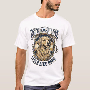 Camiseta Conforto Doméstico do Golden Retriever Gravação Vi