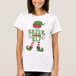 Camiseta Confrontos da Família Elf Natal Grega