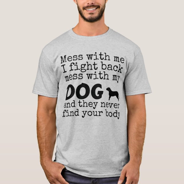 Camiseta Confusão com meu T engraçado do CÃO (Frente)