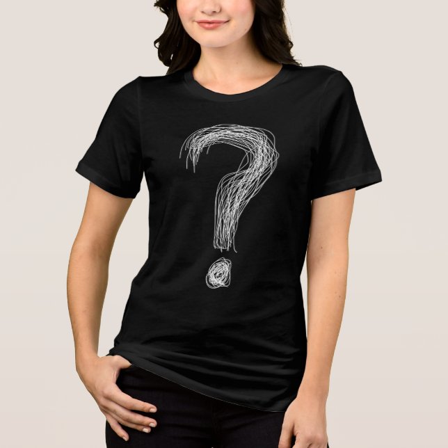 Camiseta Confused Scribble Question Mark Chaos Overthinking (Frente)