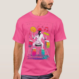 Camiseta Conga Player Musical Drum Instrumento De Tambor Co