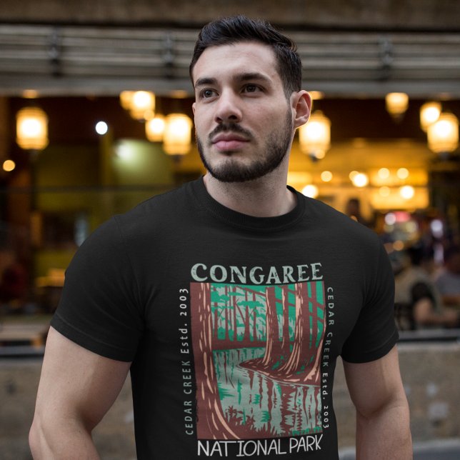 Camiseta Congaree National Park Cedar Creek Vintage (Criador carregado)