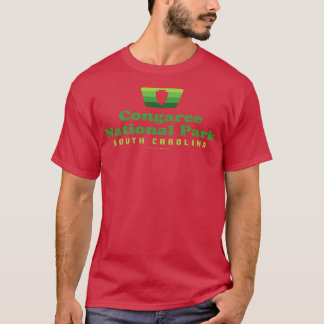 Camiseta Congaree National Park Retro Crachá em Sítio Verde