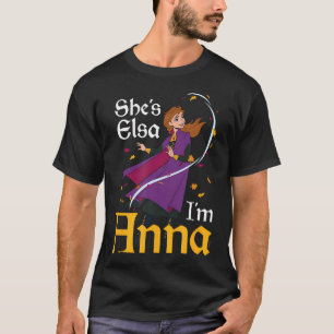 Camiseta Congelada - Ela É Elsa Eu Sou Anna