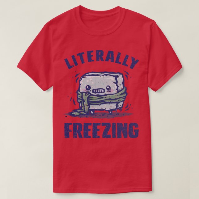 Camiseta Congelando literalmente (Frente do Design)