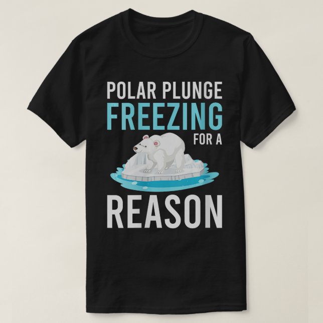 Camiseta Congelando Polar Plunge Por Uma Razão VNeck (Frente do Design)