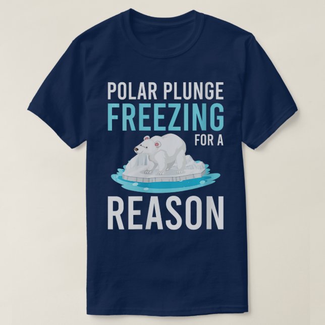 Camiseta Congelando Polar Plunge Por Uma Razão VNeck (Frente do Design)