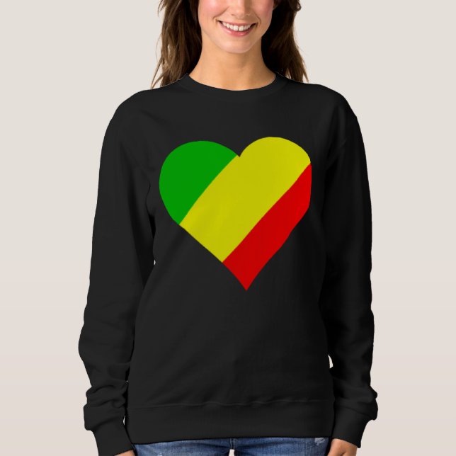 Camiseta Congo Flag Heart Congo  Love Congo (Frente)