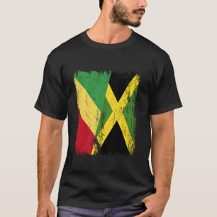 Camiseta Congo Jamaica Meia Bandeira Património Congolês Ja