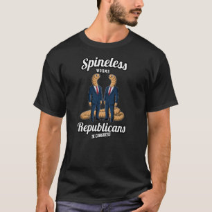 Camiseta Congresso Republicanos Engraçados Worms Spinless D