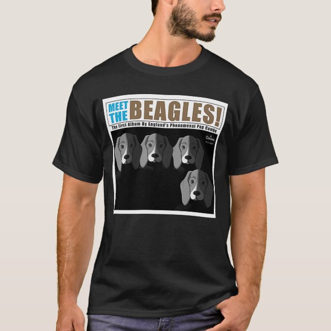 Camiseta Conheça A Paródia Do Álbum Clássico Dos Beagles (Frente)