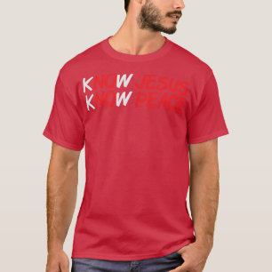 Camiseta Conheça a paz Jesus cristão citar Faith Tee Cristo
