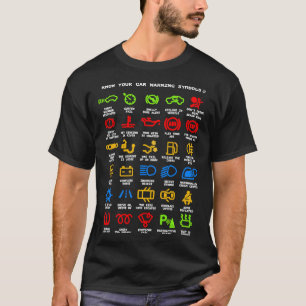 Camiseta Conheça as luzes do seu carro Mecânica Engraçad