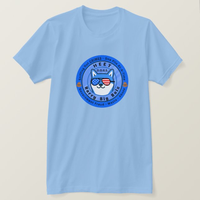 Camiseta Conheça D.O.G.E. Harry Big Bolz (Frente do Design)