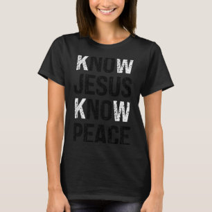 Camiseta Conheça Jesus Conheça a Paz Vibrações Cristãs 