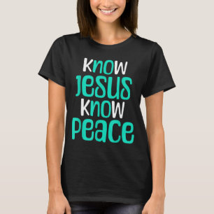 Camiseta Conheça Jesus Conheça Paz Fé Cristã Religiosa Eu