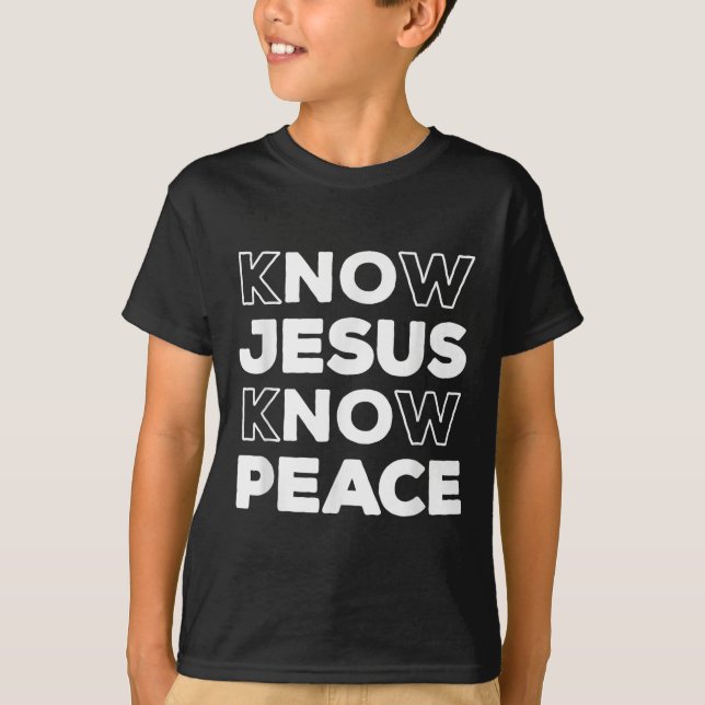Camiseta Conheça Jesus Conheça Paz, Igreja Cristã de Fé Ins (Frente)