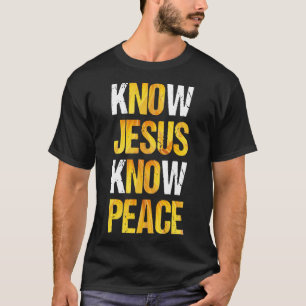 Camiseta Conheça Jesus Saber Paz