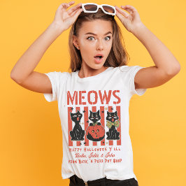 Camiseta Conheça o truque de Compro ou tratamento de gatos 