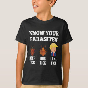 Camiseta Conheça Seu Parasita Anti-Trump Engraçado Resistên