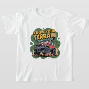 Camiseta Conheça Seu Terreno Caminhão 4x4 Off Road Cartoon