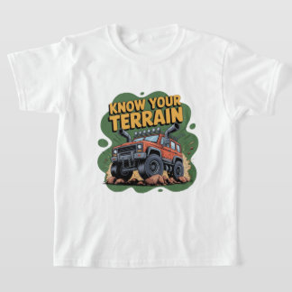 Camiseta Conheça Seu Terreno Caminhão 4x4 Off Road Cartoon