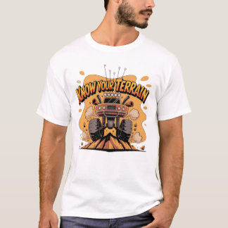Camiseta Conheça Seu Terreno Caminhão Monstro Laranja Off R