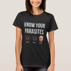Camiseta Conheça Seus Parasitas Despejam o Presidente Trump